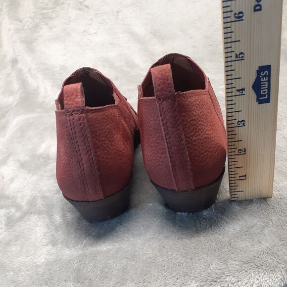 Lucky Brand Joelle Western Leather Ankle Boots Booties Red Cowgirl Size 8.5M - Picture 4 of 12